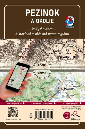 Porovnávacia mapa Pezinok a okolie - kedysi a dnes