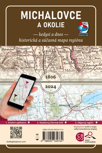 Porovnávacia mapa Michalovce a okolie - kedysi a dnes