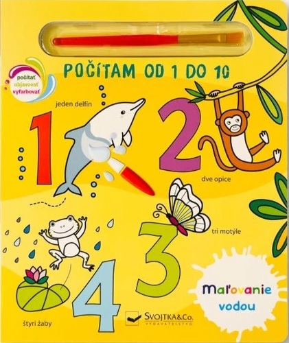Maľovanie vodou - Počítam od 1 do 10