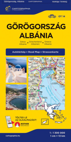 Görögország, Albánia autótérkép