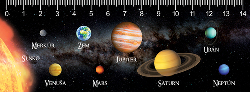 (B) 3D pravítko Solar System SK (Slnečná sústava) DEEP