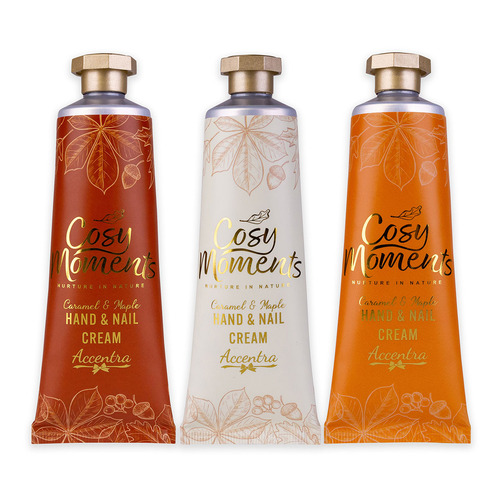 KRÉM na ruky a nechty 60ml v tube, COSY MOMENT, vôňa: karamel a javor, ACCENTRA