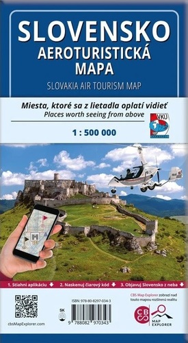 Aeroturistická mapa Slovensko a Česko 1: 500T