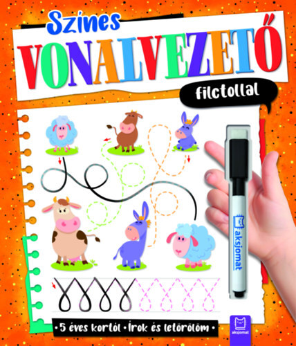 Színes vonalvezető filctollal - Írok és letörlöm - 5 éves kortól