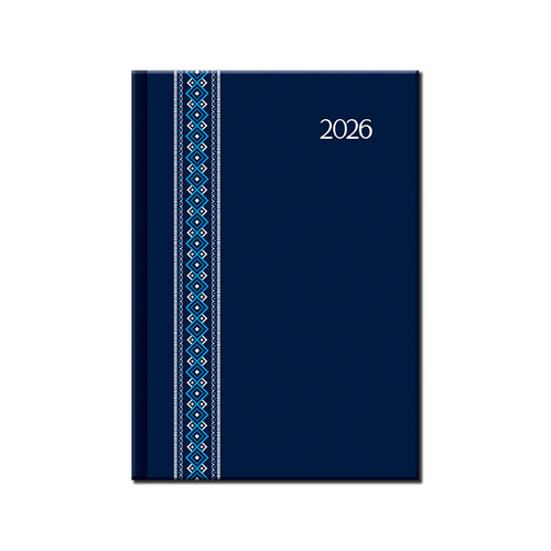 Denný diár A5 2026 FOLK EXTRA modrý