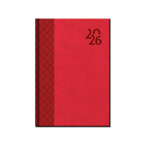 Denný diár A5 2026 VENETIA červený