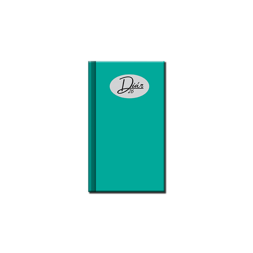Mini diár FSC A6 2026 COLORS zelenomodrý