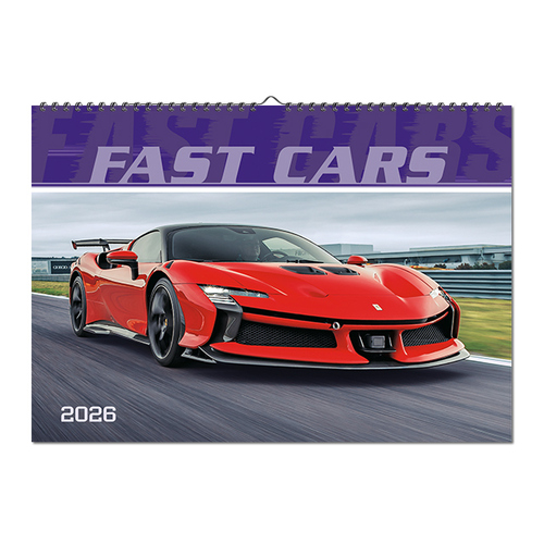 Nástenný kalendá 2026 Fast cars