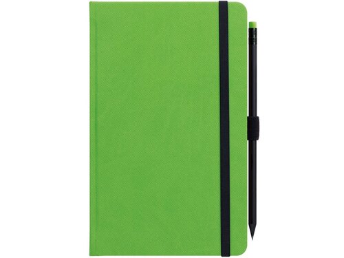 Notes zelený s gumičkou a ceruzkou