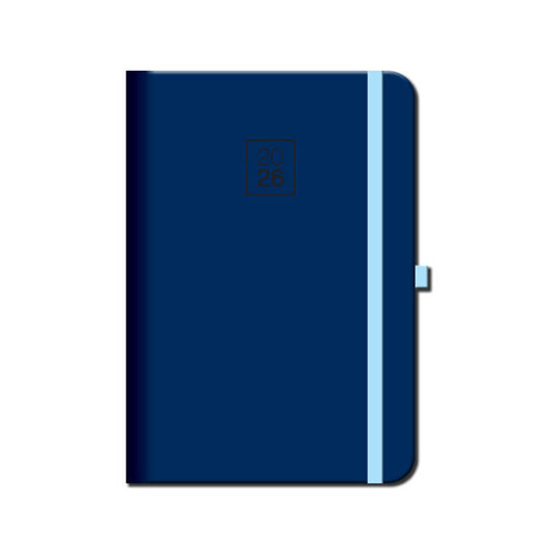 Týždenný diár A5 2026 FLORENCIA navy s gumkou