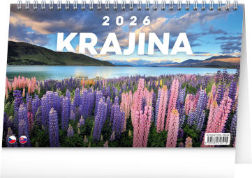 Stolový kalendár 2026 Krajina CZ/SK 2026, 23,1 x 14,5 cm