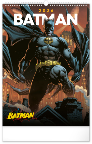 Nástenný kalendár 2026 Batman Dark 2026, 33 x 46 cm