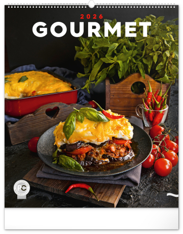 Nástenný kalendár 2026 Gourmet 2026, 48 x 56 cm