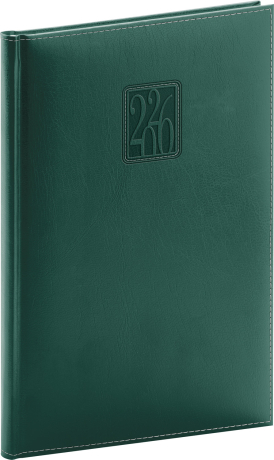 Týždenný diár Panama 2026, zelený, 15 x 21 cm