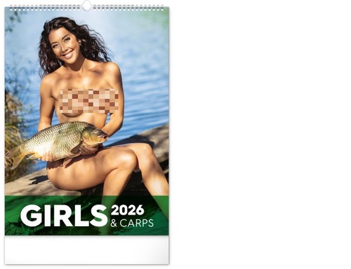Nástenný kalendár 2026 Girls and Carps 2026, 33 x 46 cm
