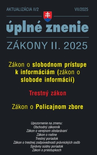 Aktualizácia 2025 II/2 - Sloboda informácii