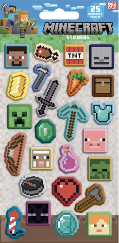 Minecraft 3D samolepky