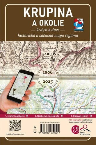 Porovnávacia mapa Krupina a okolie – kedysi a dnes