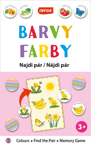 Výuková hra (krabička) - Najdi pár - Barvy/ Farby (CZ/SK vydanie)
