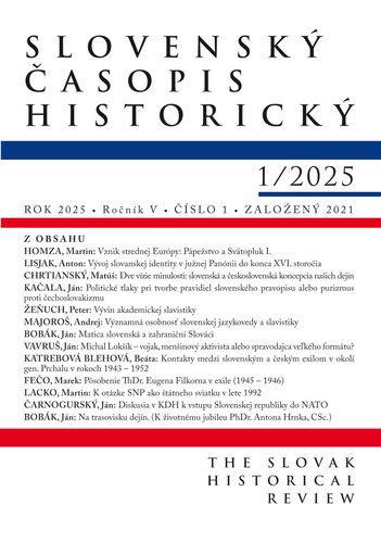 Slovenský časopis historický 1 / 2025