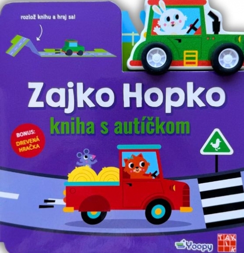 Zajko Hopko - kniha s autíčkom