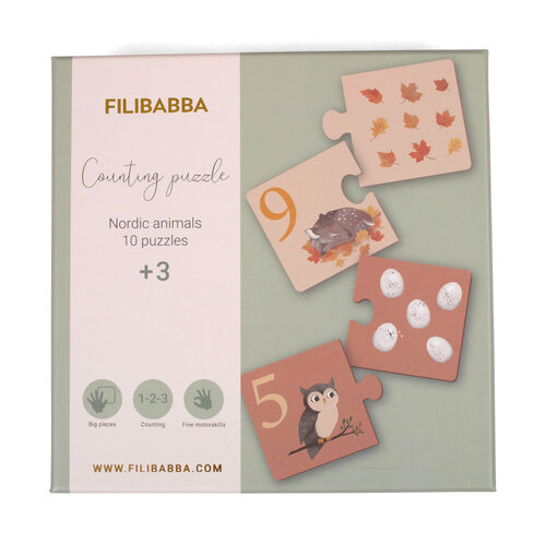 FILIBABBA - Počítacie puzzle - Nordické zvieratá