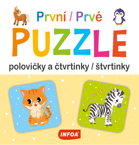 Krabička - První PUZZLE - polovičky a čtvrtinky / Prvé PUZZLE - polovičky a štvrtinky (CZ/SK vydanie)