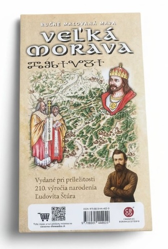 Veľká Morava - ručne maľovaná mapa