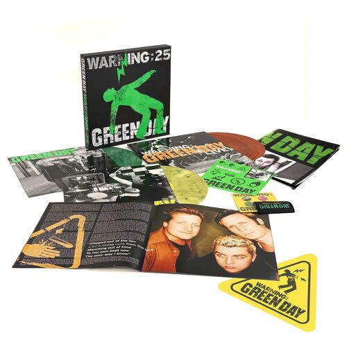 Green Day - Warning: 25th Anniversary (Limited Numbered Super Deluxe Edition) (Green Galaxy, Yellow Marble & Orange Galaxy) 5LP