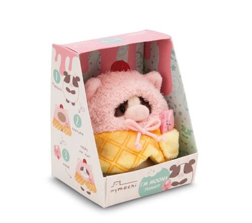 NICI plyš MyMochi Kravička Moona v kostýme zmrzliny a milkshake