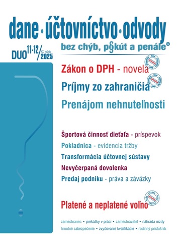 DUO č. 11-12 / 2025 - Zákon o DPH po novele
