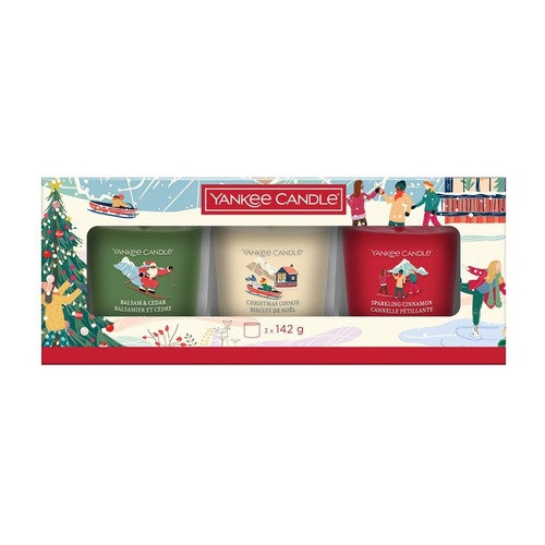 Yankee Candle Vianočný set 3x Tumbler Malá SVIEČKA
