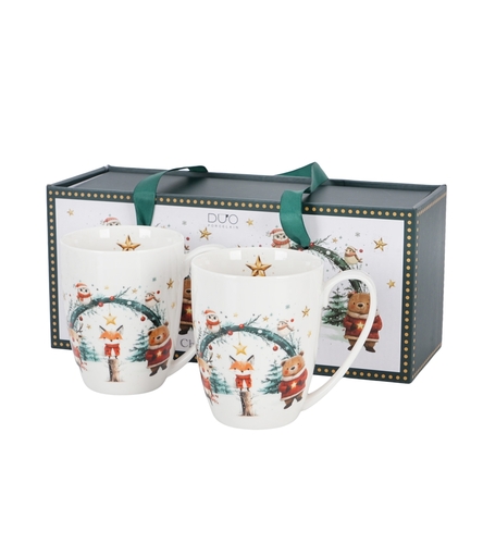 Sada 2 klasických hrnčekov 360 ml v darčekovej krabičke CHRISTMAS CUTIES 2