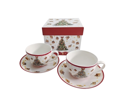 Sada 2 šálok s podšálkou 270 ml CHRISTMAS TREE 3