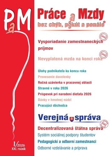 Práce a Mzdy 1 2026 - Koniec roka v mzdovej učtárni