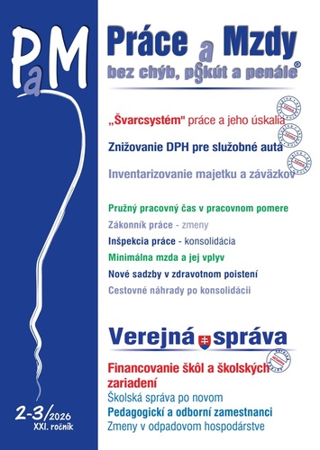 Práce a Mzdy 2-3 2026 - Zmeny v pracovnej oblasti po konsolidácii