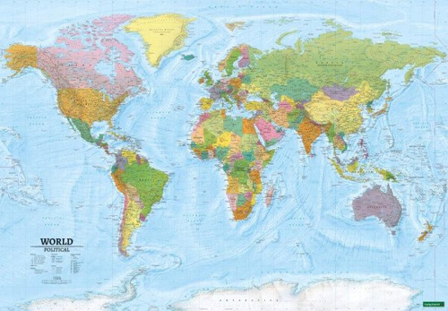 Svet nástenná mapa politická XXL 1:15 000 000