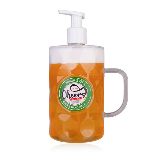 2v1 Sprchový gél + gél na ruky CHEERS, 720ml, s pumpičkou na penenie, vôňa: breza a céder