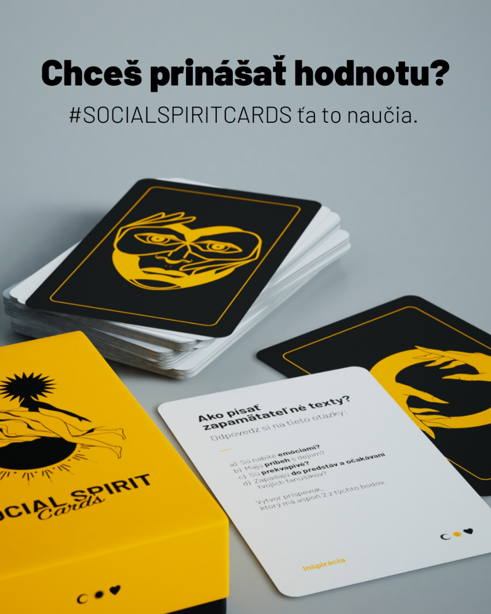 SOCIALSPIRITCARDS - hravá edukačná pomôcka pre tvorcov na sociálnych sieťach