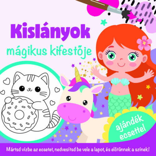 Kislányok mágikus kifestője - ajándék ecsettel