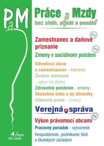 Práce a Mzdy 4 2026 - Daňové priznanie u zamestnanca
