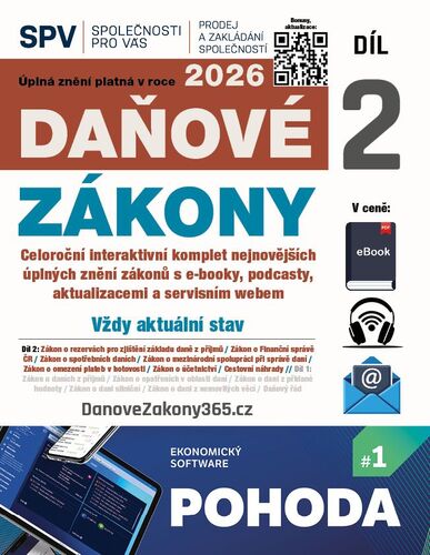 Daňové zákony 2026 (Díl 2.)