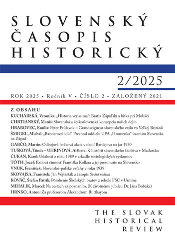 Slovenský časopis historický 2/2025