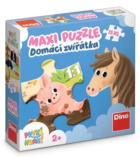 PRVÉ HRANIE: DOMÁCE ZVIERATKA 15 maxi Puzzle