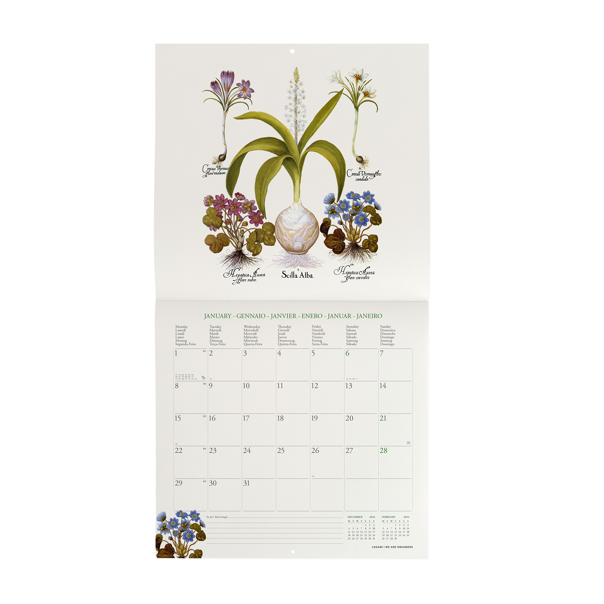 Legami Nástenný kalendár Herbár 2024