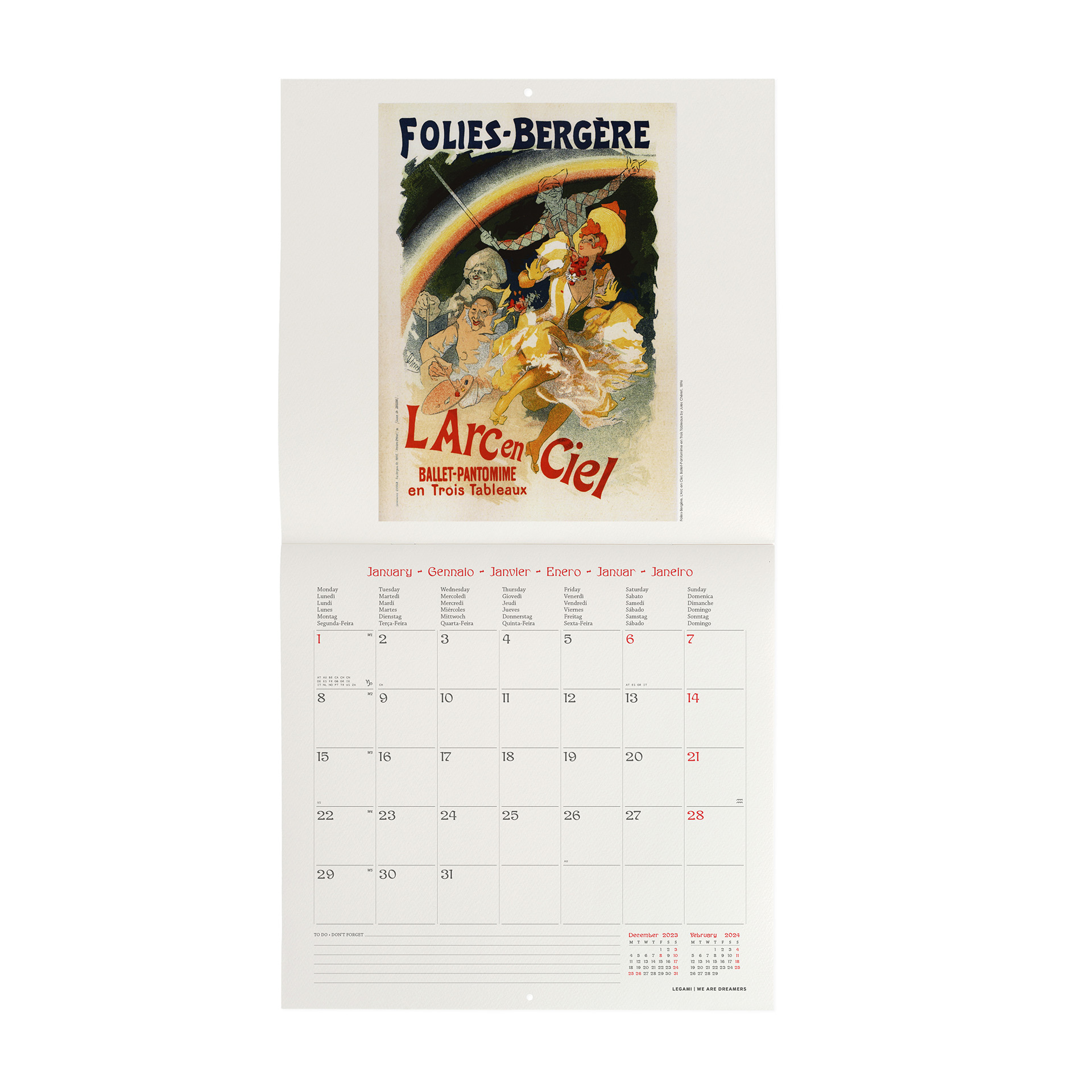 Legami Nástenný kalendár Belle Époque 2024