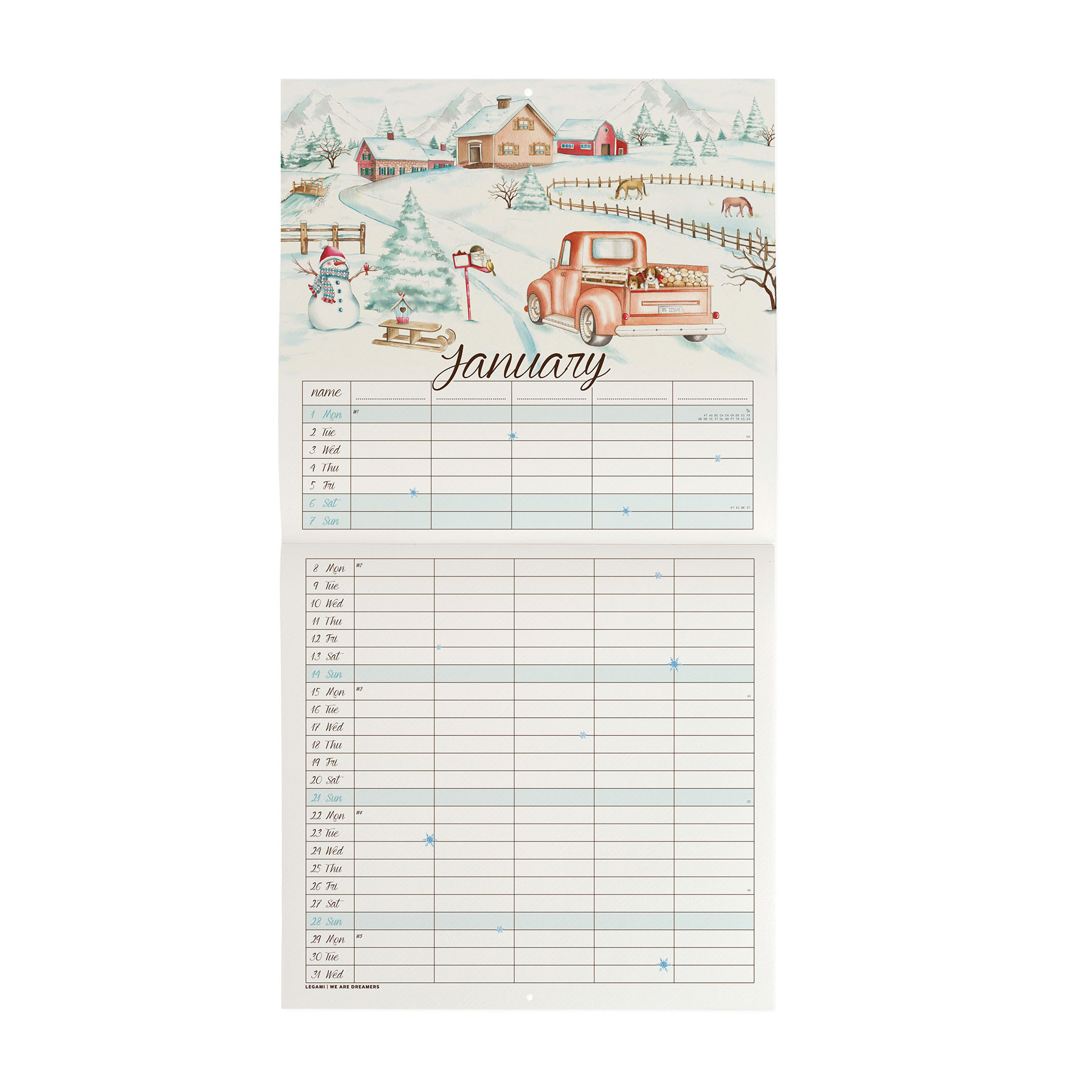 Legami Nástenný kalendár Domov, sladký domov 2024