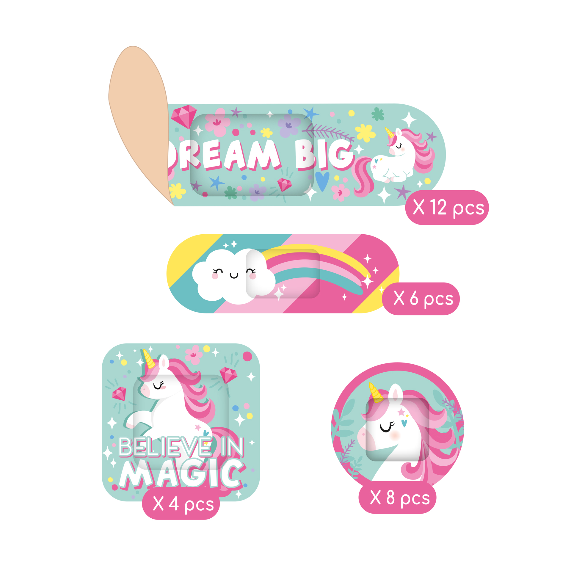Legami Sada detských náplastí Unicorn 30 ks