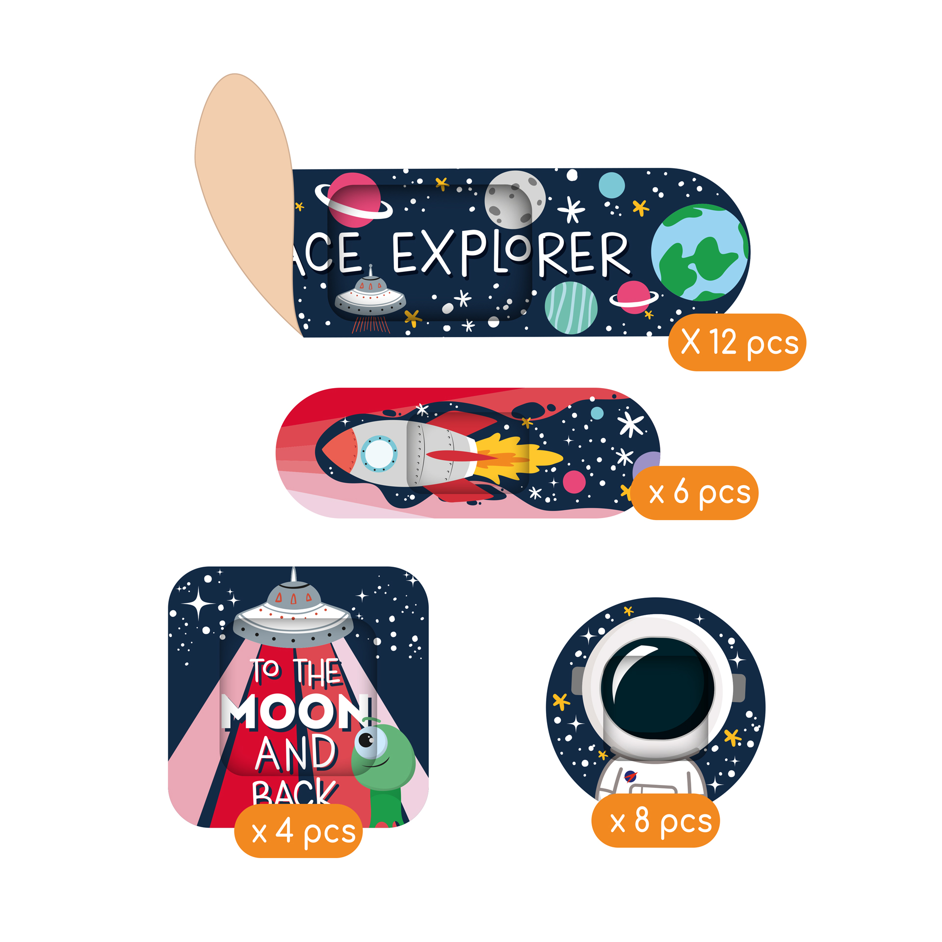 Legami Sada detských náplastí Space 30 ks