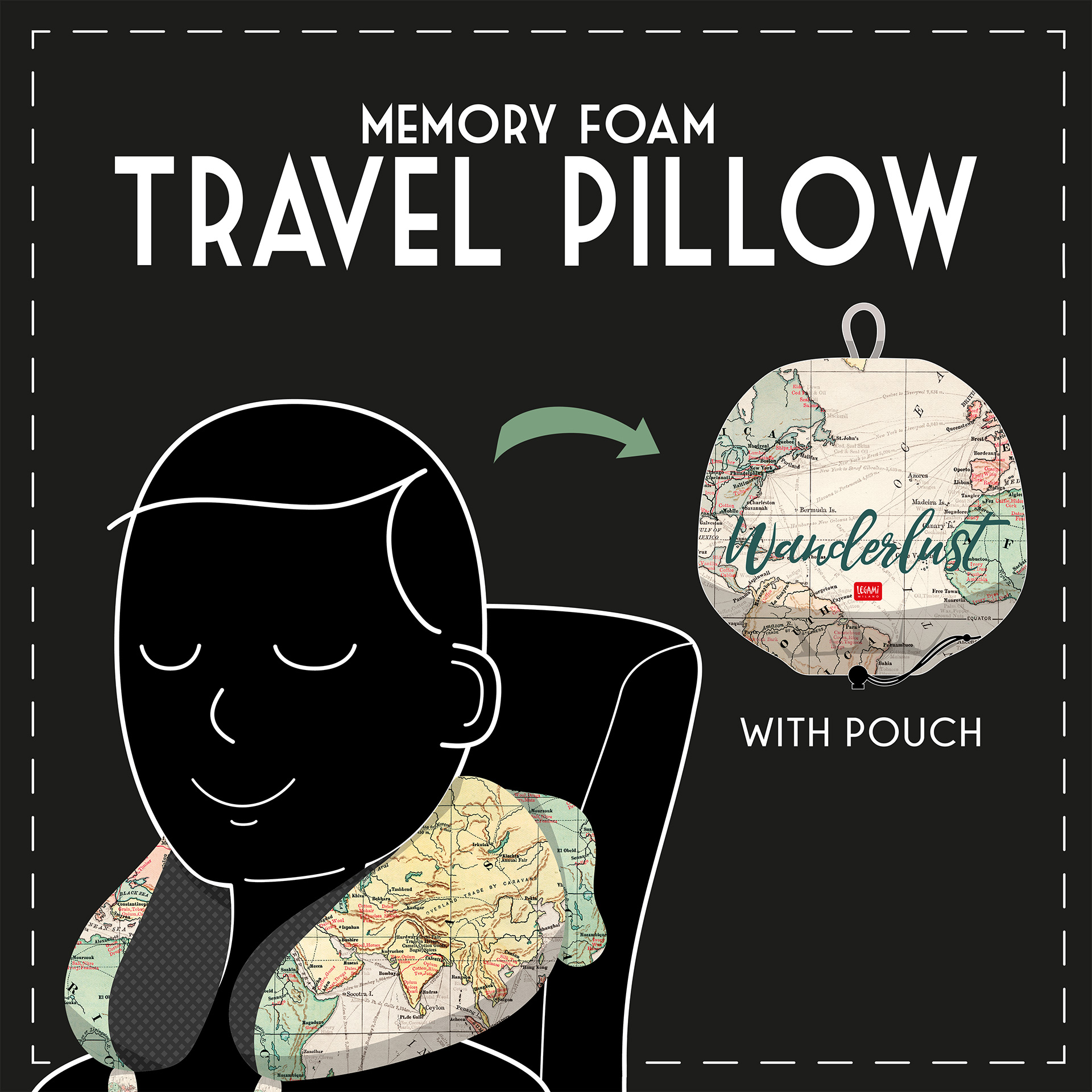 Legami Cestovný vankúš s pamäť. penou Travel